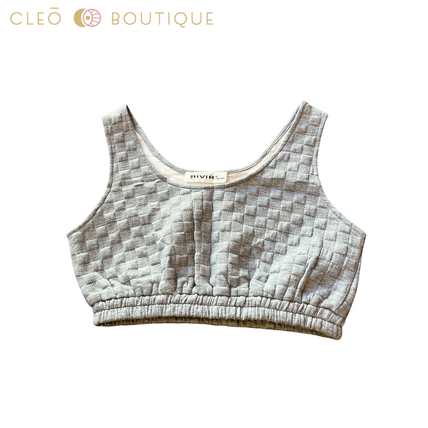 Cleo Grey Quilted Top