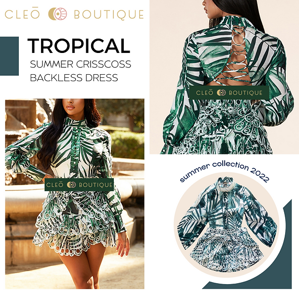 Tropical Summer CrissCross Dress