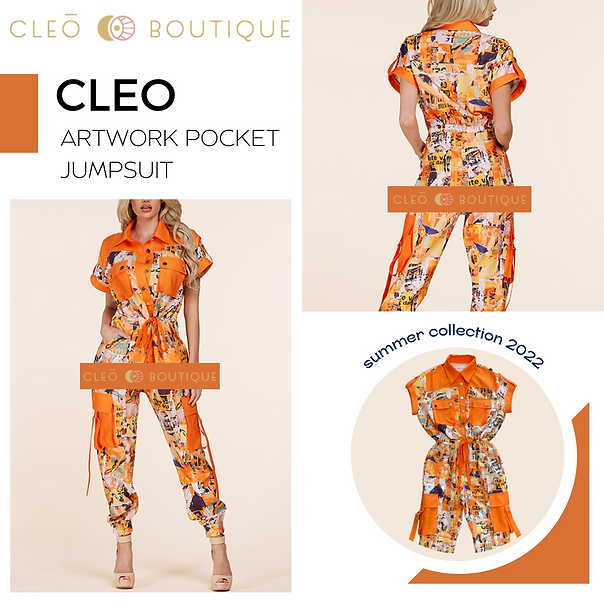 Artwork Pocket Jumpsuit