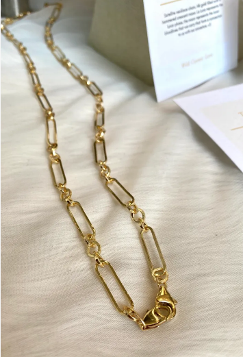 Gold Long Links Mask Chain